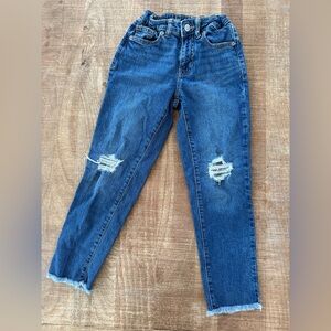 Cat & Jack Blue Distressed Ankle Jeans